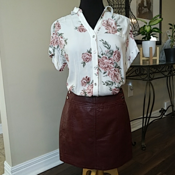 Free People Vegan Skirt  size 10 BNWT - Picture 1 of 7